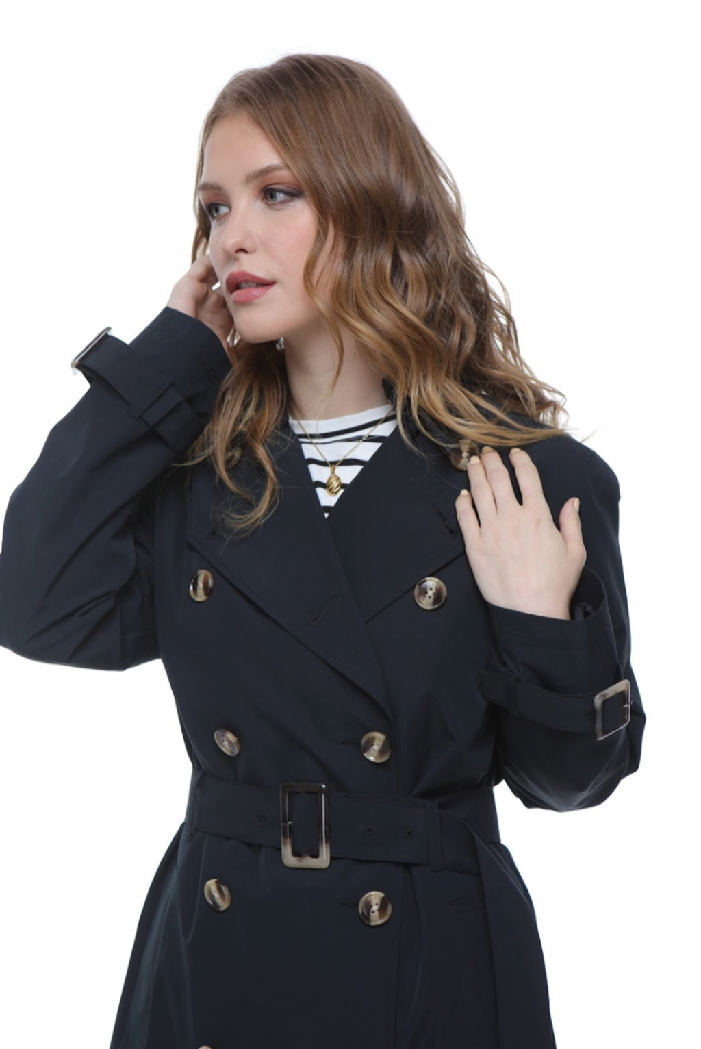 ELLE coat long in chocolate