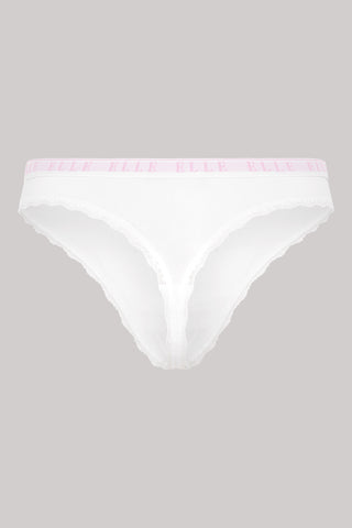 Multi Pack (3) Cotton Lace Trim Tipped Thongs