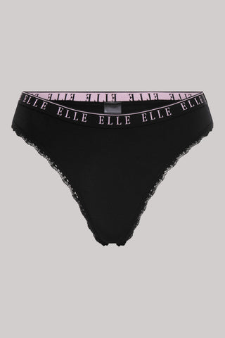 Multi Pack (3) Cotton Lace Trim Tipped Thongs