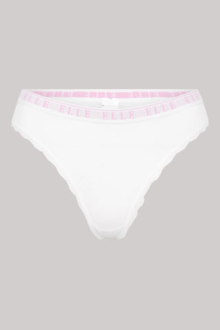 Multi Pack (3) Cotton Lace Trim Tipped Thongs