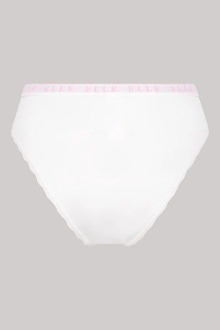 Multi Pack (3) Cotton Lace Trim Tipped Brazilians