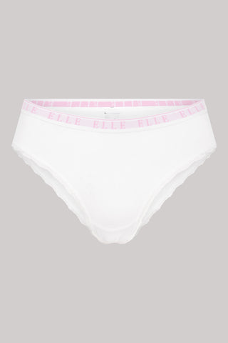 Multi Pack (3) Cotton Lace Trim Tipped Brazilians