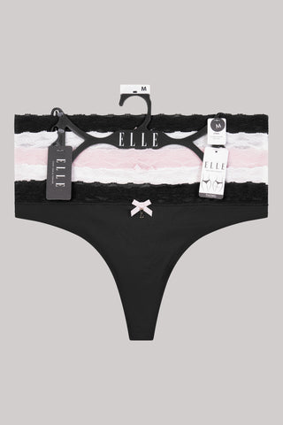 Multi Pack (5) Lace Waist Thongs