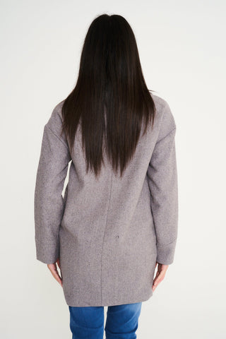 Elle Ladies Alice Wool Coat in Grey