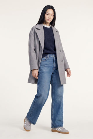 Elle Ladies Alice Wool Coat in Grey