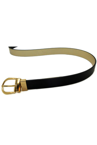 Laurie Reversible Belt in Black Gold