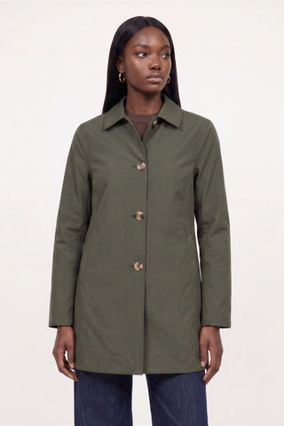 Jennifer Single Breasted Basic Mac in Green