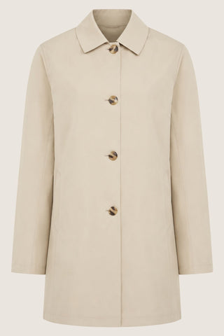 Jennifer Single Breasted Basic Mac in Ivory