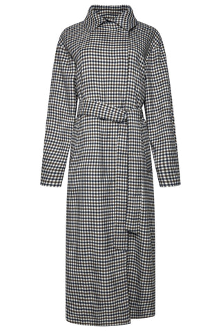 Marla Check Coat Navy Check