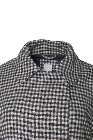 Marla Check Coat Navy Check