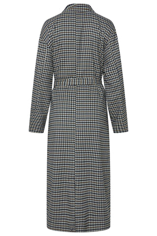 Marla Check Coat Navy Check