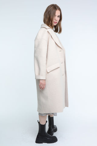 Elle Ladies Beatrix Faux Boiled Wool in cream