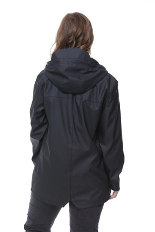 Ruby Hooded Mac in Black
