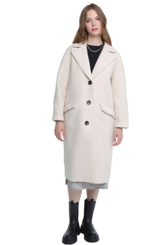 Elle Ladies Beatrix Faux Boiled Wool in cream