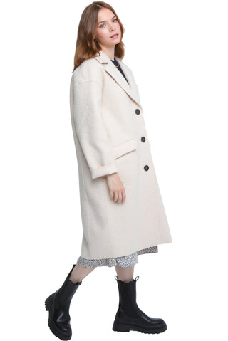 Elle Ladies Beatrix Faux Boiled Wool in cream