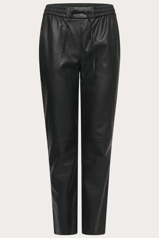 Tessa Drawstring Waist Faux Leather Trousers
